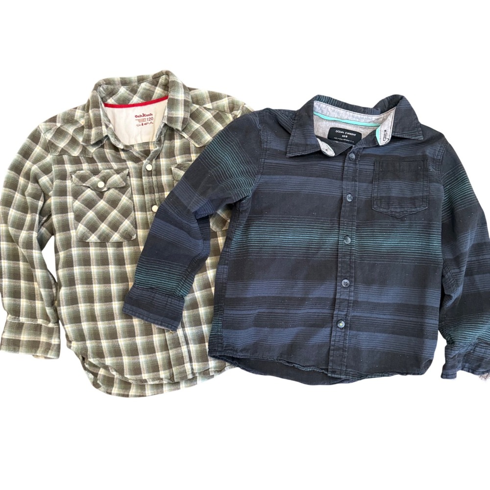 OshKosh & Ocean Current Kids Button Down Shirts Bundle Size 4T/5T 120 cm